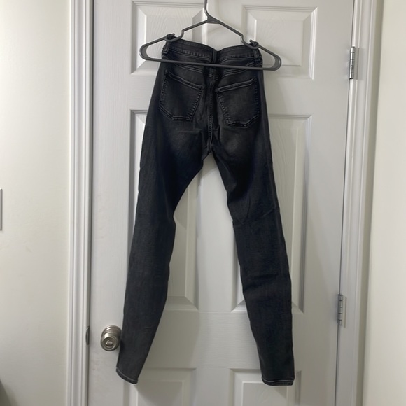 Black high waisted straight leg jeans - Picture 2 of 2